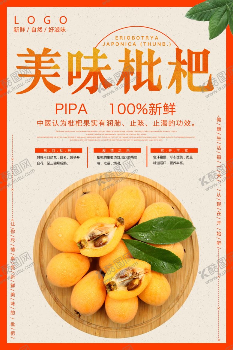 编号：74549609160744072534【酷图网】源文件下载-美味枇杷海报