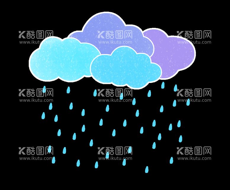 编号：49237510090450481087【酷图网】源文件下载-谷雨手绘雨水下雨云朵卡通