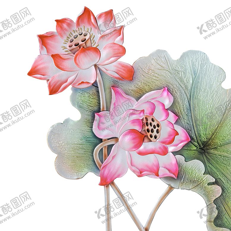 编号：16980410082147308096【酷图网】源文件下载-中国风荷叶荷花绘画
