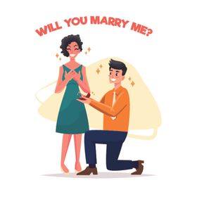 卡通人物求婚