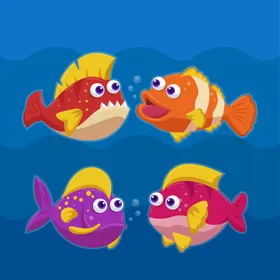 海洋生物插图底世界鱼类卡通