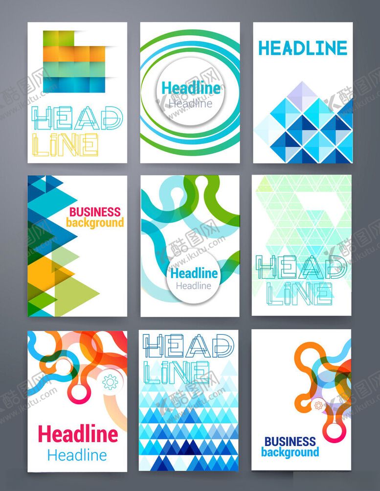 编号：72837704151805483246【酷图网】源文件下载-多样几何图案宣传册封面设计