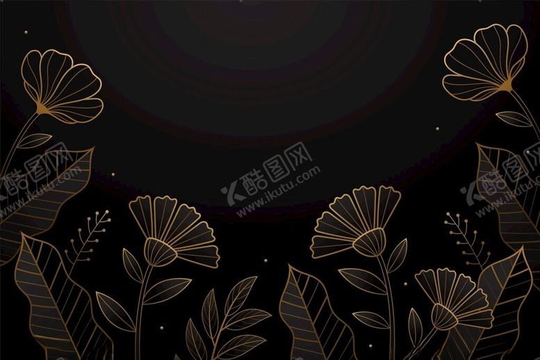编号：10327801190830427115【酷图网】源文件下载-线描植物背景