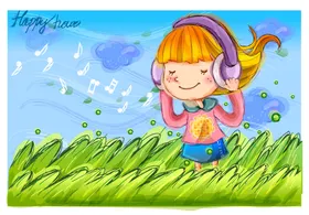 儿童插画男孩手绘人物卡通