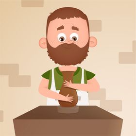 制作陶器卡通人物工室