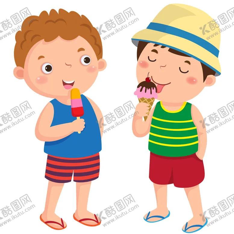 编号：85314609162145104103【酷图网】源文件下载-小男孩吃冰淇淋