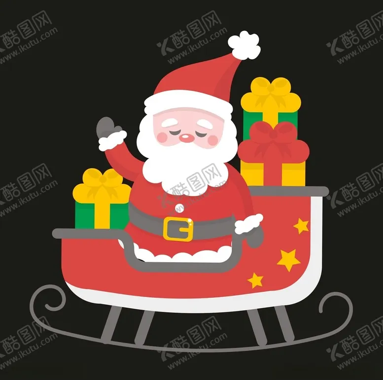 编号：92334302050456204041【酷图网】源文件下载-手绘圣诞老人
