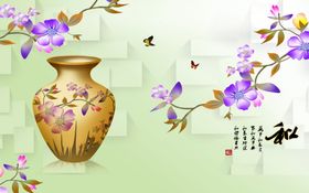 装饰画背景墙室内设计花鸟玉雕