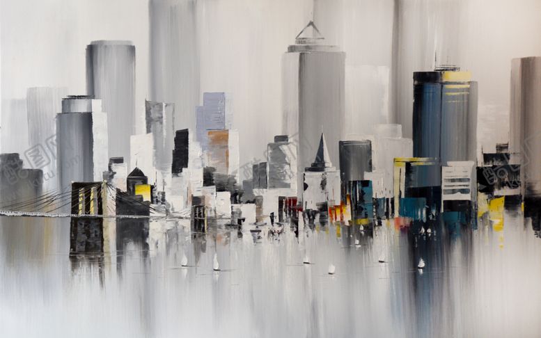 编号：65347109280715584137【酷图网】源文件下载-油画水彩建筑城市