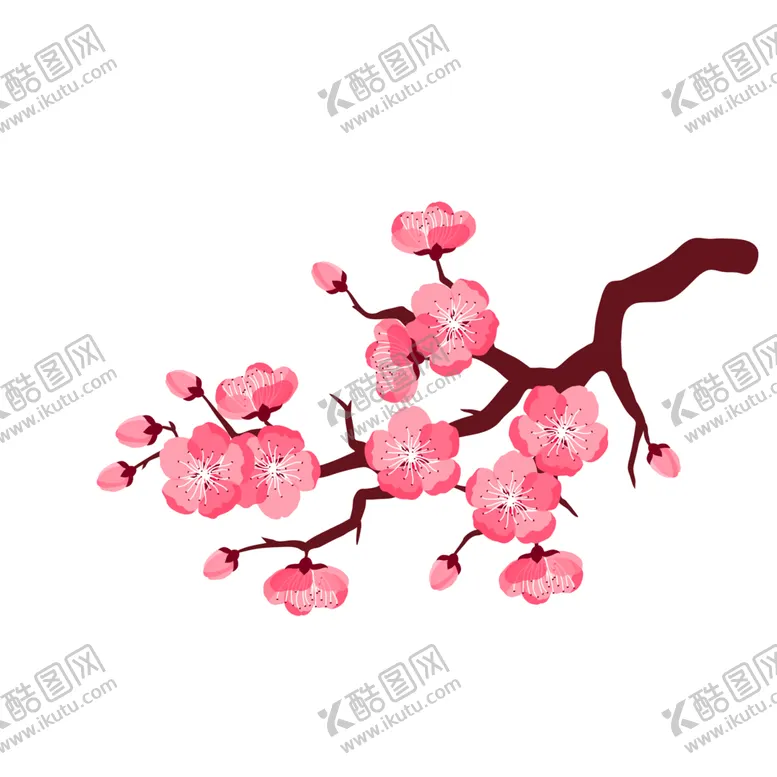 编号：39297202080759374877【酷图网】源文件下载-梅花桃花PNG 