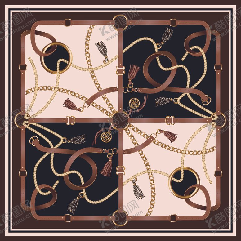 编号：66184509190808032087【酷图网】源文件下载-方巾链条