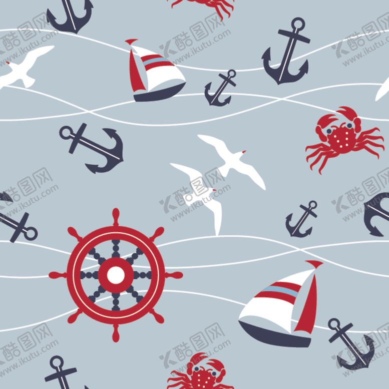 编号：90382509211550323767【酷图网】源文件下载-海洋主题底纹卡通图案