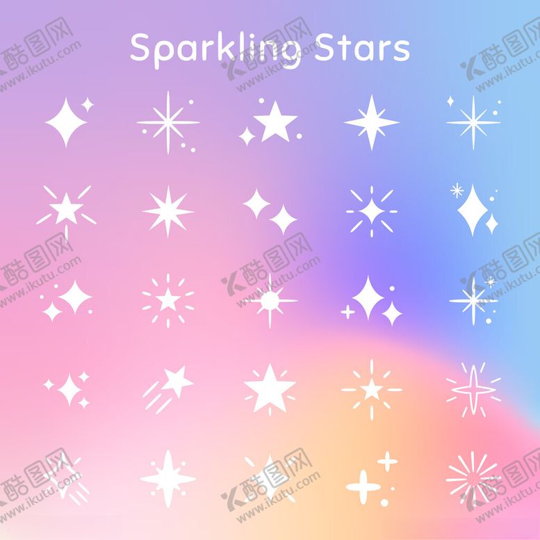 编号：54177404061448062365【酷图网】源文件下载-梦幻闪烁星星图案集合