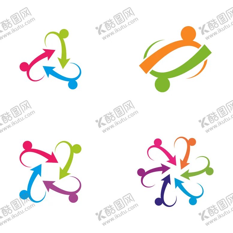编号：27426803152000086369【酷图网】源文件下载-抽象人物图标