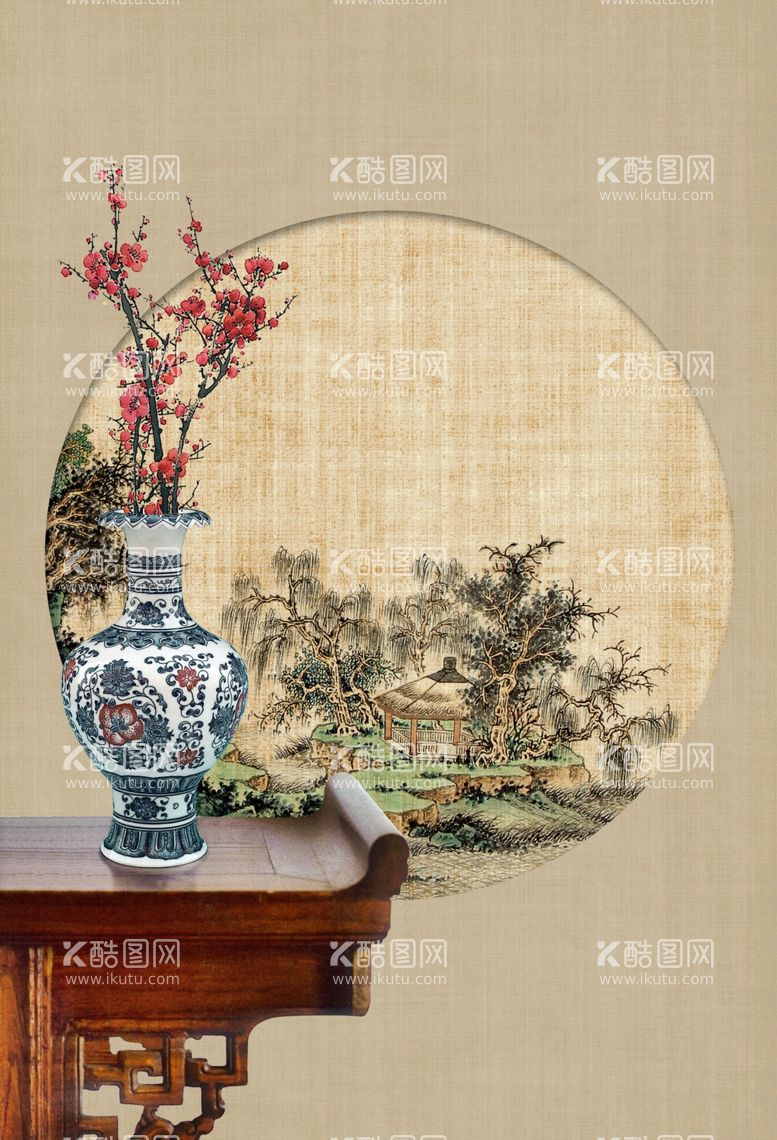 编号：50296112220938397812【酷图网】源文件下载-古风 工笔画 设计 psd分层