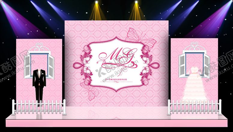 编号：83582010050549318336【酷图网】源文件下载-主体婚礼现场布置设计源文件素材