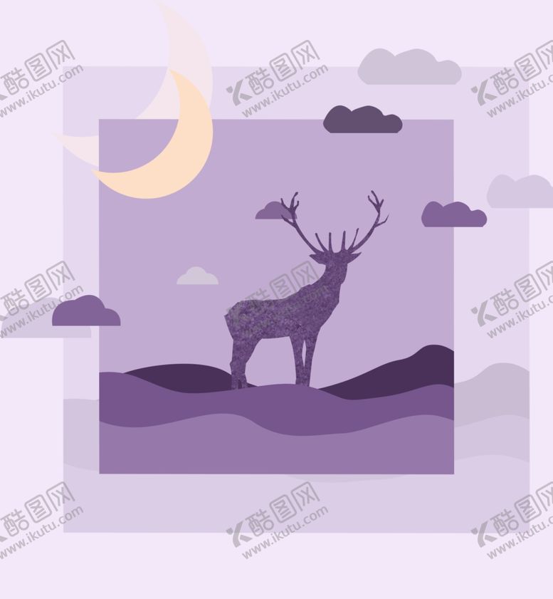 编号：17038809270156458262【酷图网】源文件下载-小鹿插画