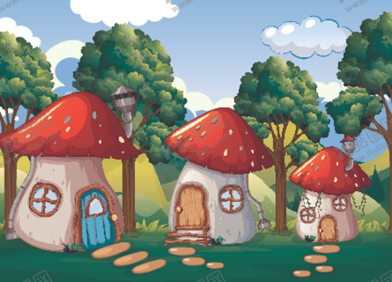 编号：19405410141443122655【酷图网】源文件下载-卡通蘑菇屋