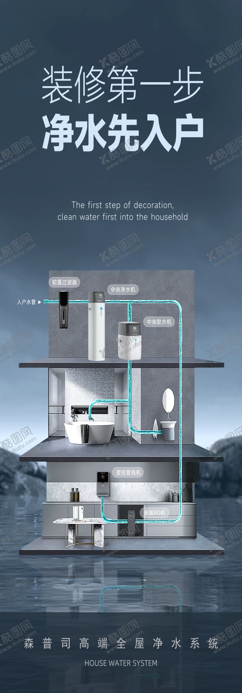 编号：76497101151523274303【酷图网】源文件下载-家装净水器