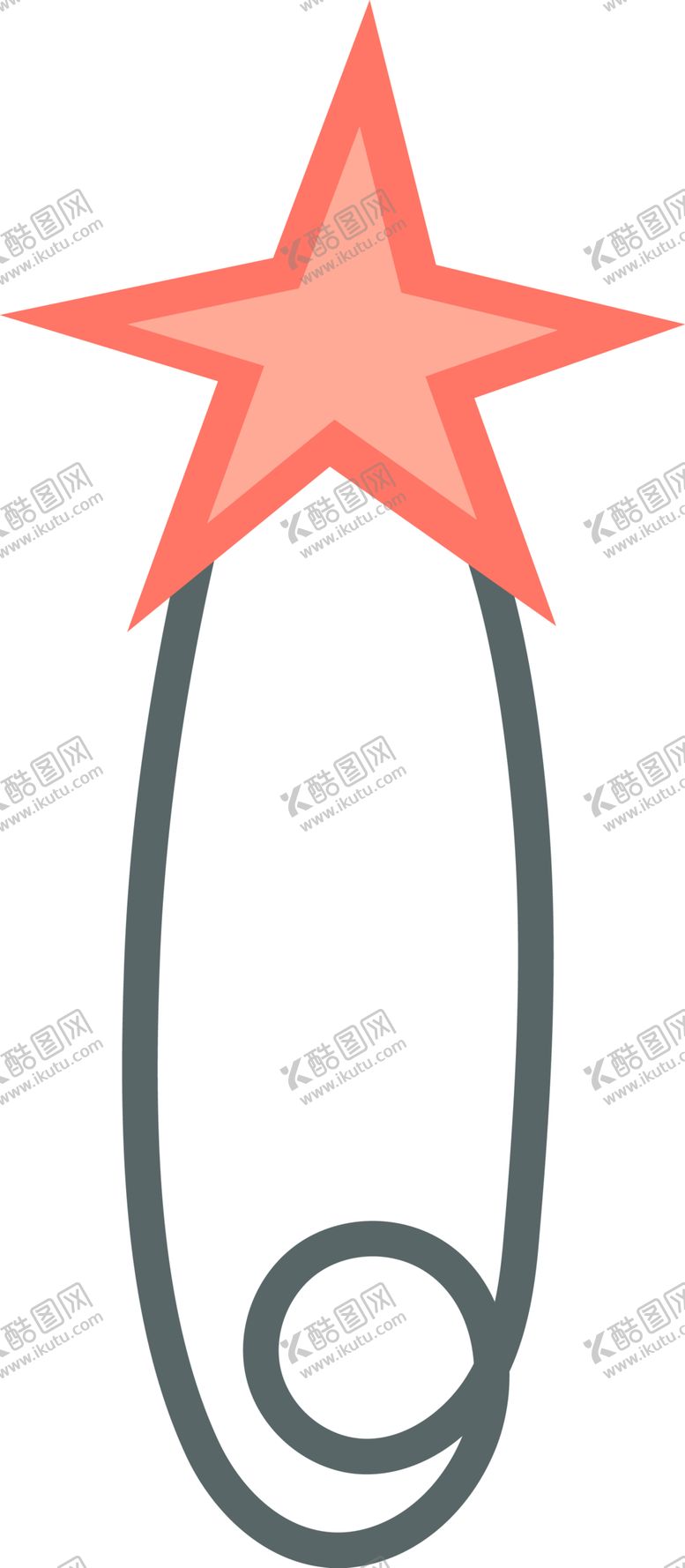 编号：38219502021643095106【酷图网】源文件下载-星星别针
