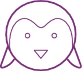 企鹅鸽子狗卡通线条