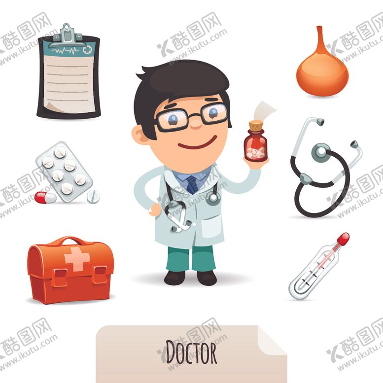 编号：10284210030428158897【酷图网】源文件下载-卡通职业人物