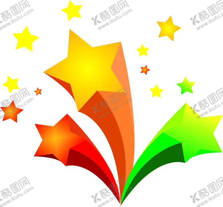编号：72698310110749404217【酷图网】源文件下载-立体化星星