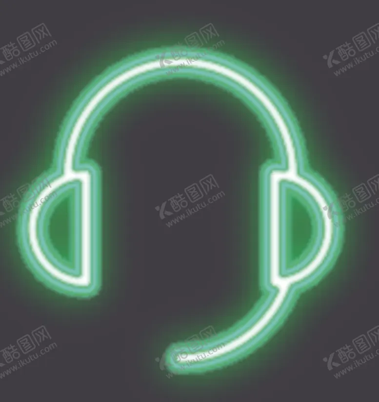 编号：50707706271344517812【酷图网】源文件下载-霓虹灯耳机