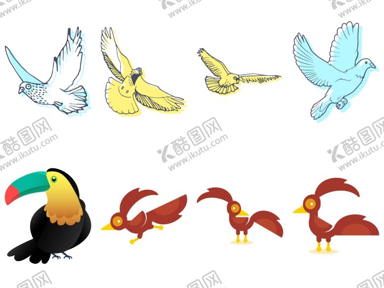 编号：42596409260250006619【酷图网】源文件下载-卡通鸟