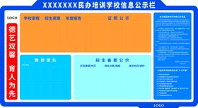 培训机构信息公示栏