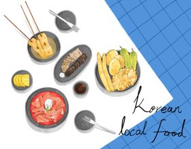 手绘美食海报图片西餐时尚简约风格