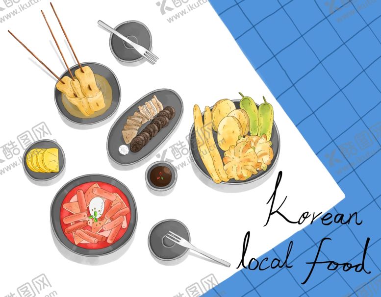 编号：63668807131538062732【酷图网】源文件下载-手绘美食海报图片