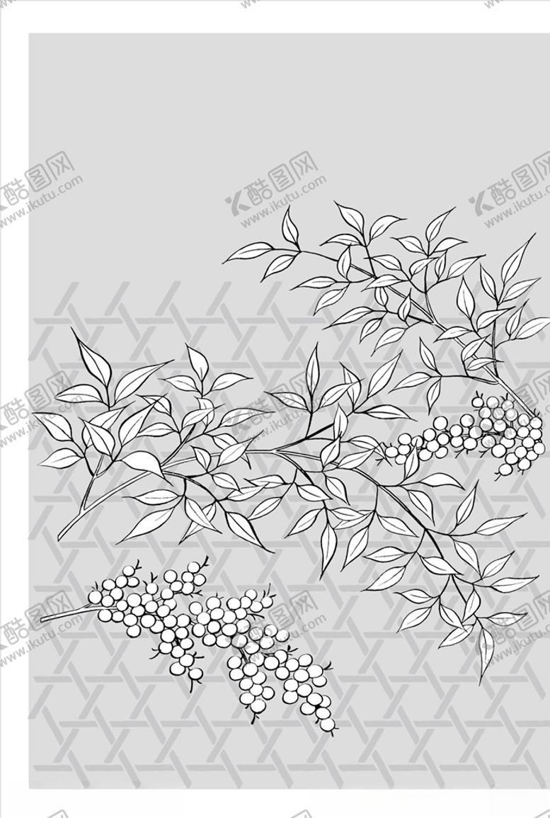 编号：63173407062240188613【酷图网】源文件下载-线描树叶