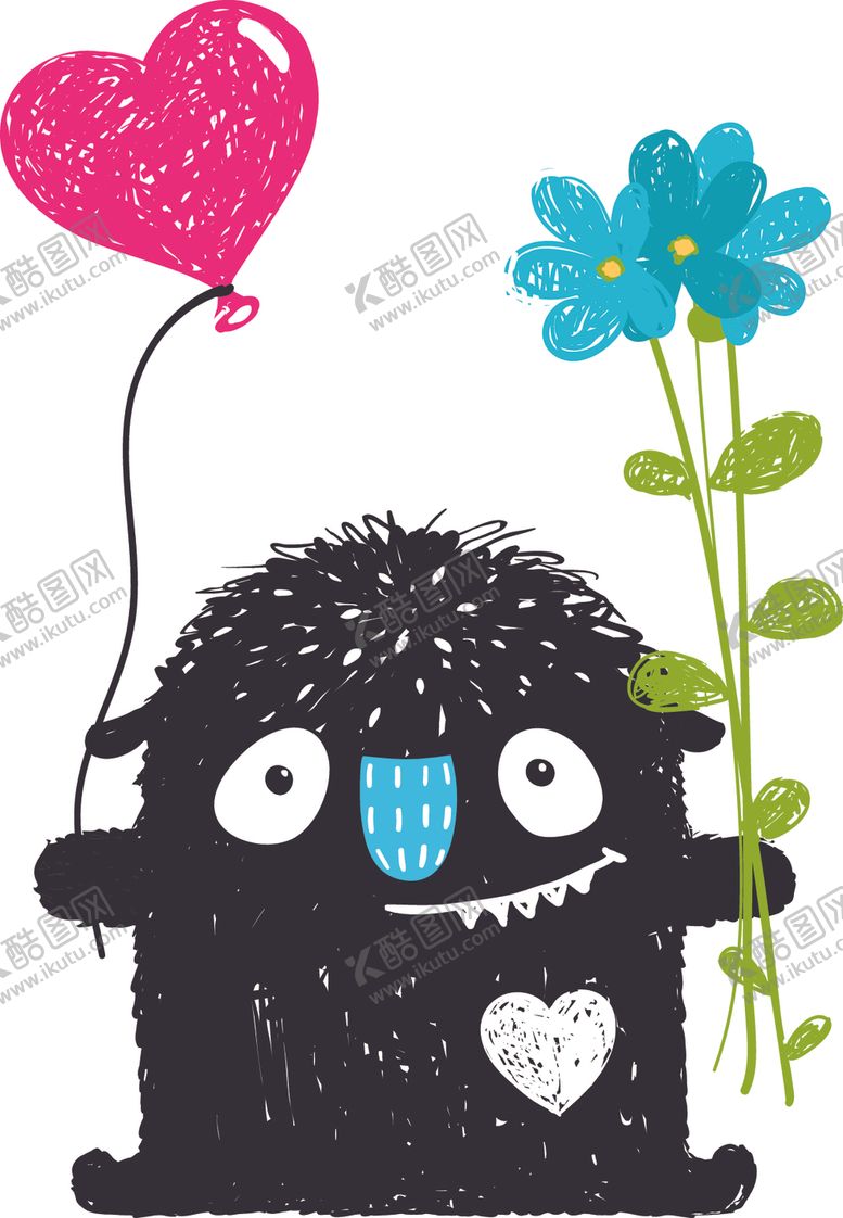 编号：56293110220928216022【酷图网】源文件下载-卡通黑色怪兽