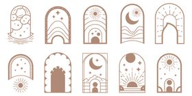 手绘拱形图案