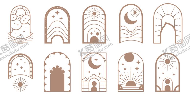 编号：74617811250015222024【酷图网】源文件下载-手绘拱形图案