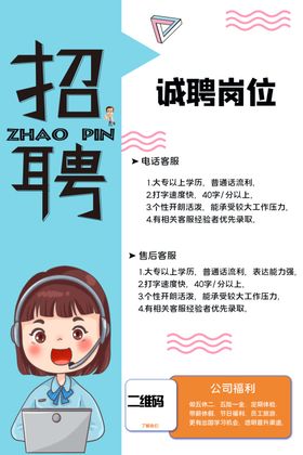 卡通招聘海报