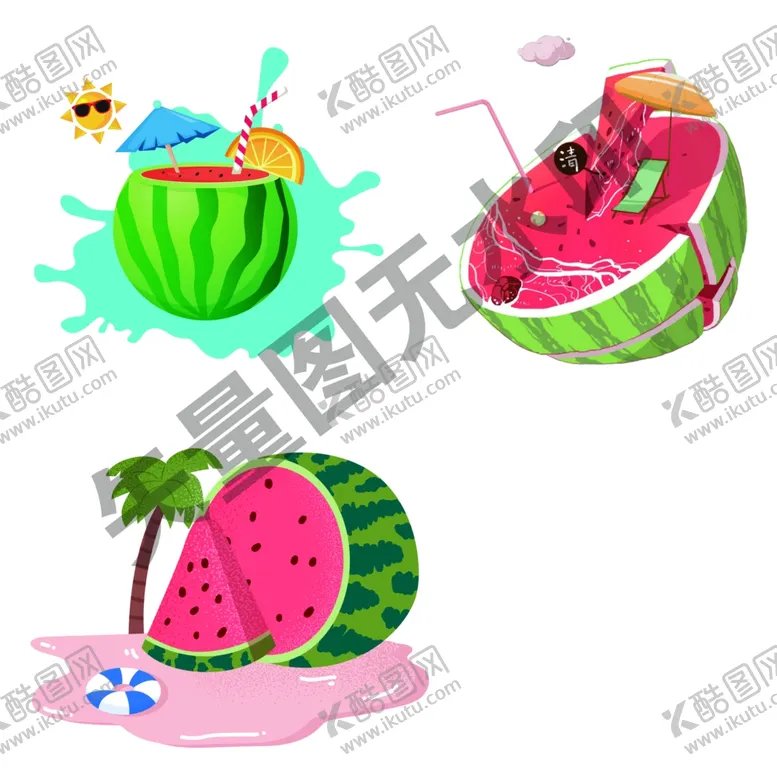 编号：27830612221043571807【酷图网】源文件下载-西瓜 夏天