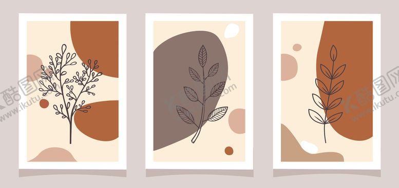编号：13309804021908229072【酷图网】源文件下载-简约几何植物背景