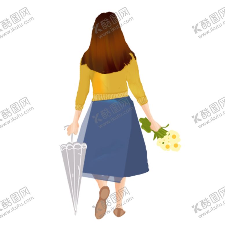 编号：14954007090747394562【酷图网】源文件下载-彩绘人物背影