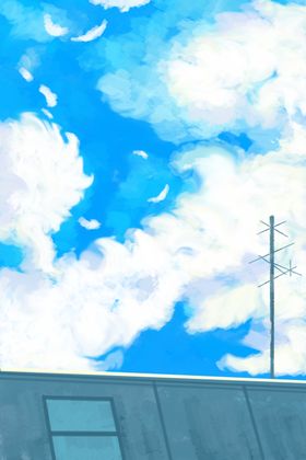 小清新简约创意海报图片女孩二次元文艺