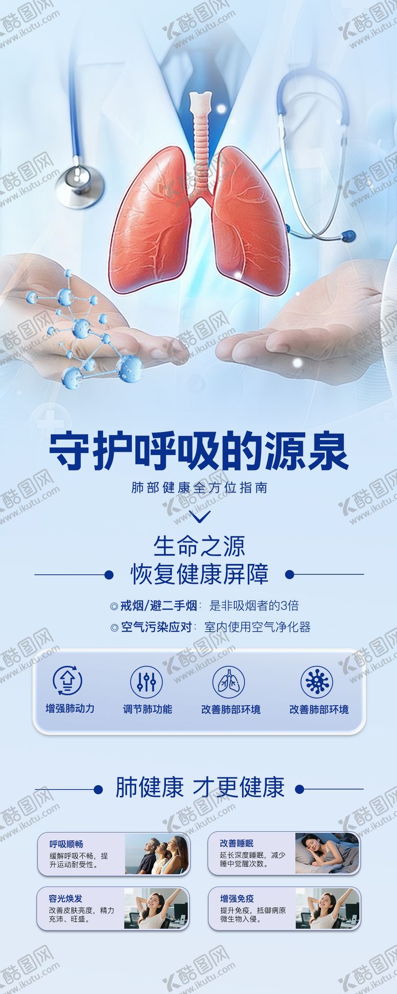编号：28835605222019244086【酷图网】源文件下载-肺部保养宣传海报