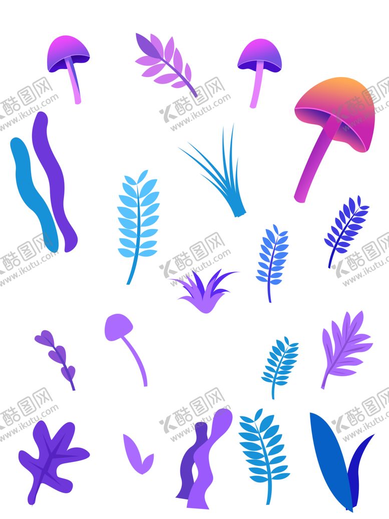 编号：32929112131157068215【酷图网】源文件下载-紫色装饰植物花卉