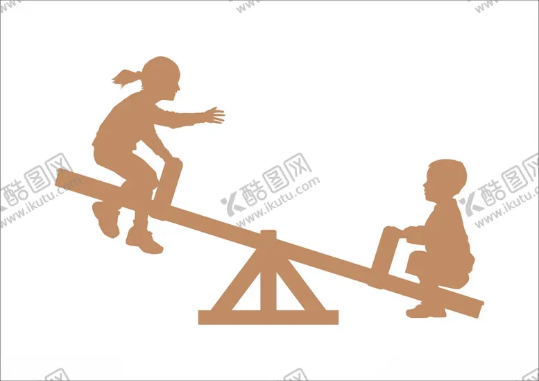编号：42253301261220512923【酷图网】源文件下载-跷跷板剪影