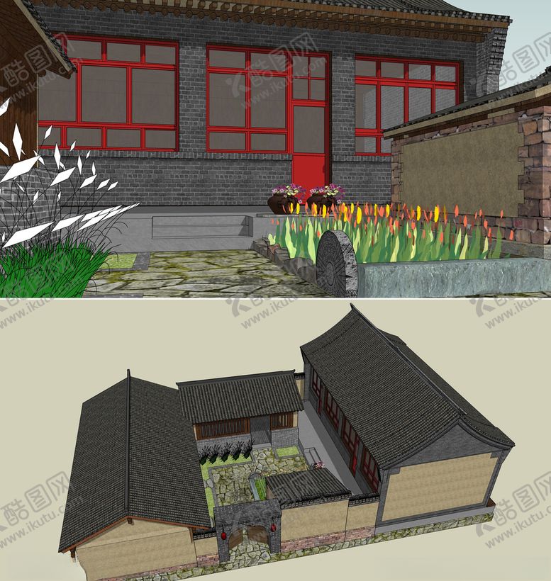 编号：28148109210227173999【酷图网】源文件下载-北方传统民居院落