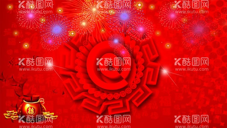 编号：36143112181115229484【酷图网】源文件下载-新年春晚卡片