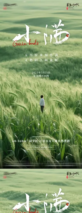 二十四节气小满节气海报