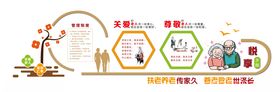 敬老院文化墙助老图片