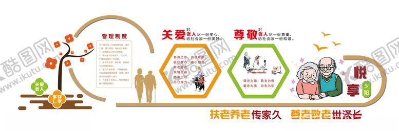 编号：40981705032108402589【酷图网】源文件下载-敬老院文化墙助老图片