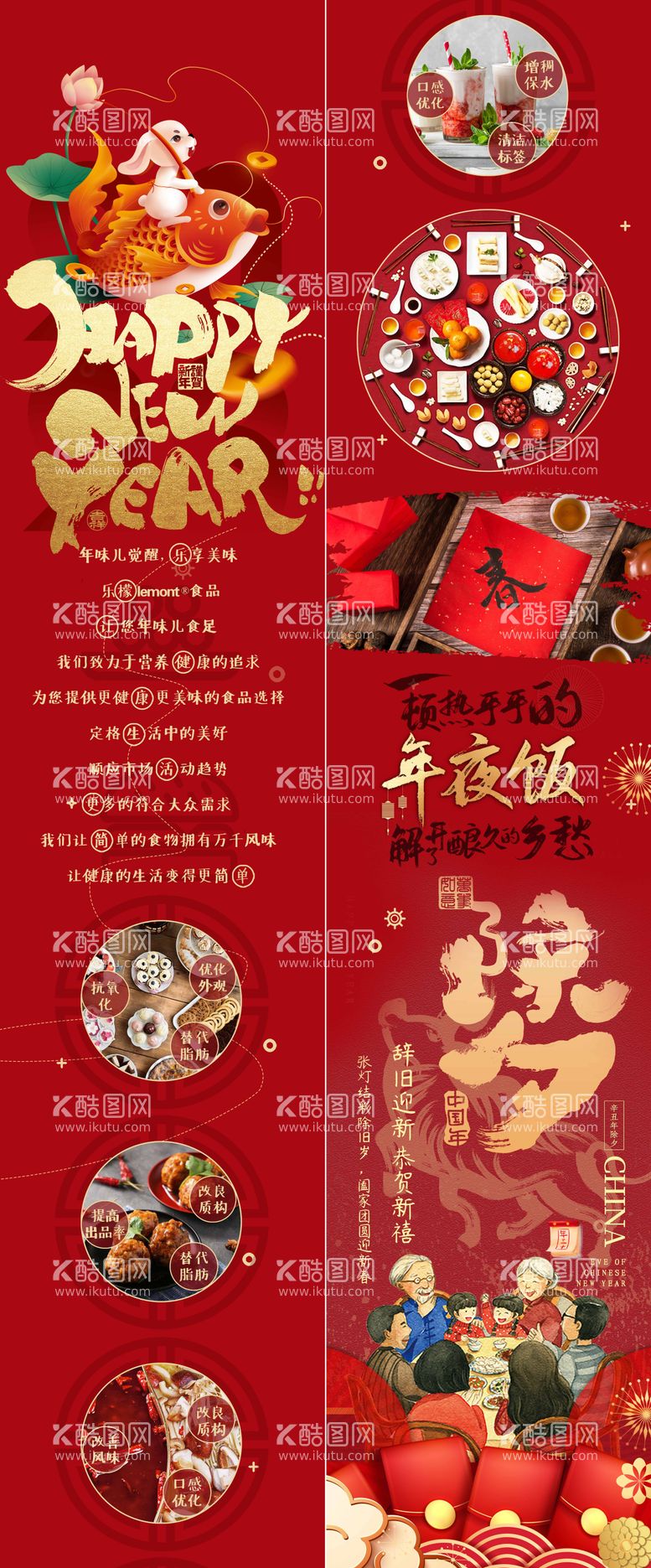 编号：30749411271239407046【酷图网】源文件下载-新年年夜饭长图